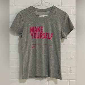 Nike grey/pink dri fit t shirt women’s size M